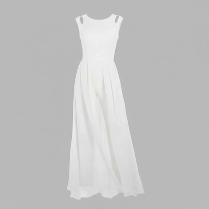 Ärmelloser Jumpsuit Weiß | Damen Jumpsuit Sommer