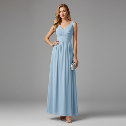 Ärmelloses Maxi Kleid V-Ausschnitt | Maxikleid Sommer Damen