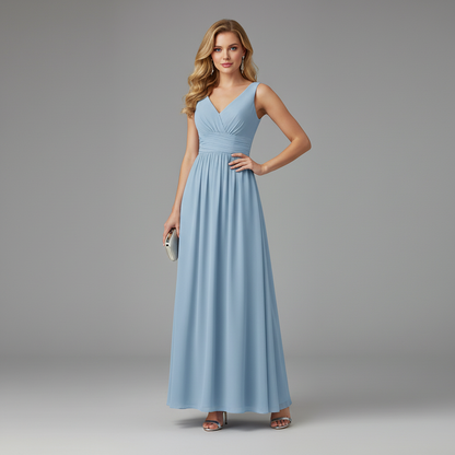 Ärmelloses Maxi Kleid V-Ausschnitt | Maxikleid Sommer Damen