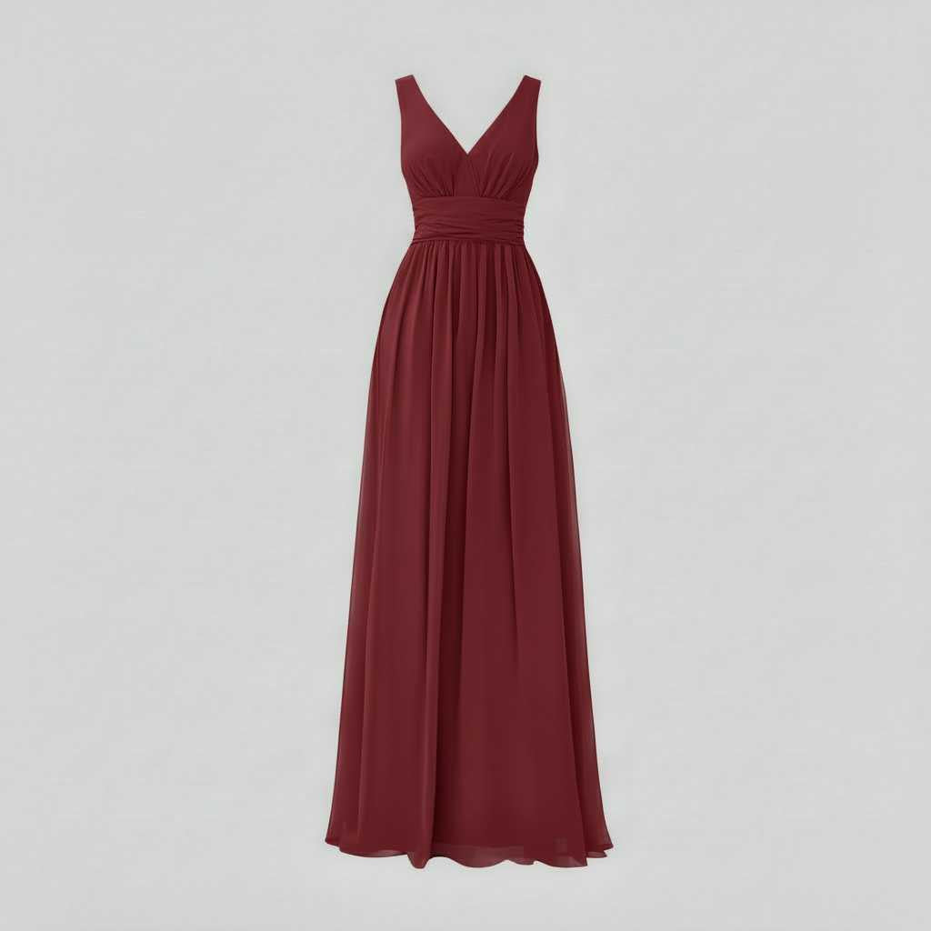Ärmelloses Maxi Kleid V-Ausschnitt | Maxikleid Sommer Damen