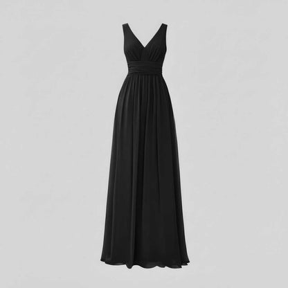 Ärmelloses Maxi Kleid V-Ausschnitt | Maxikleid Sommer Damen