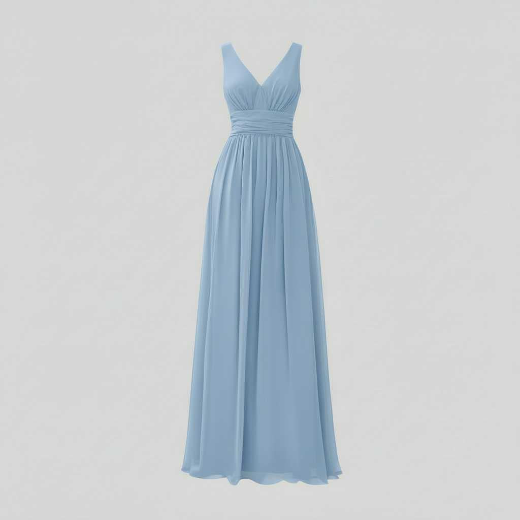 Ärmelloses Maxi Kleid V-Ausschnitt | Maxikleid Sommer Damen