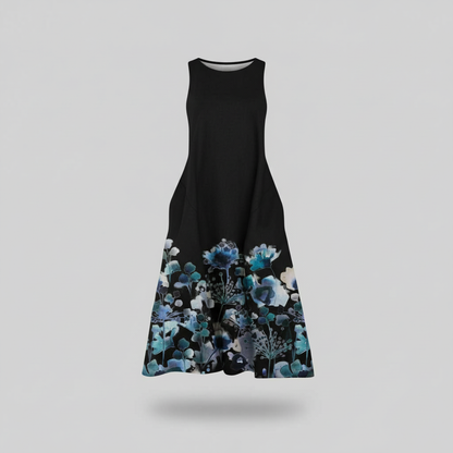 Blumenmuster Midi Kleid für Damen | Sommermode