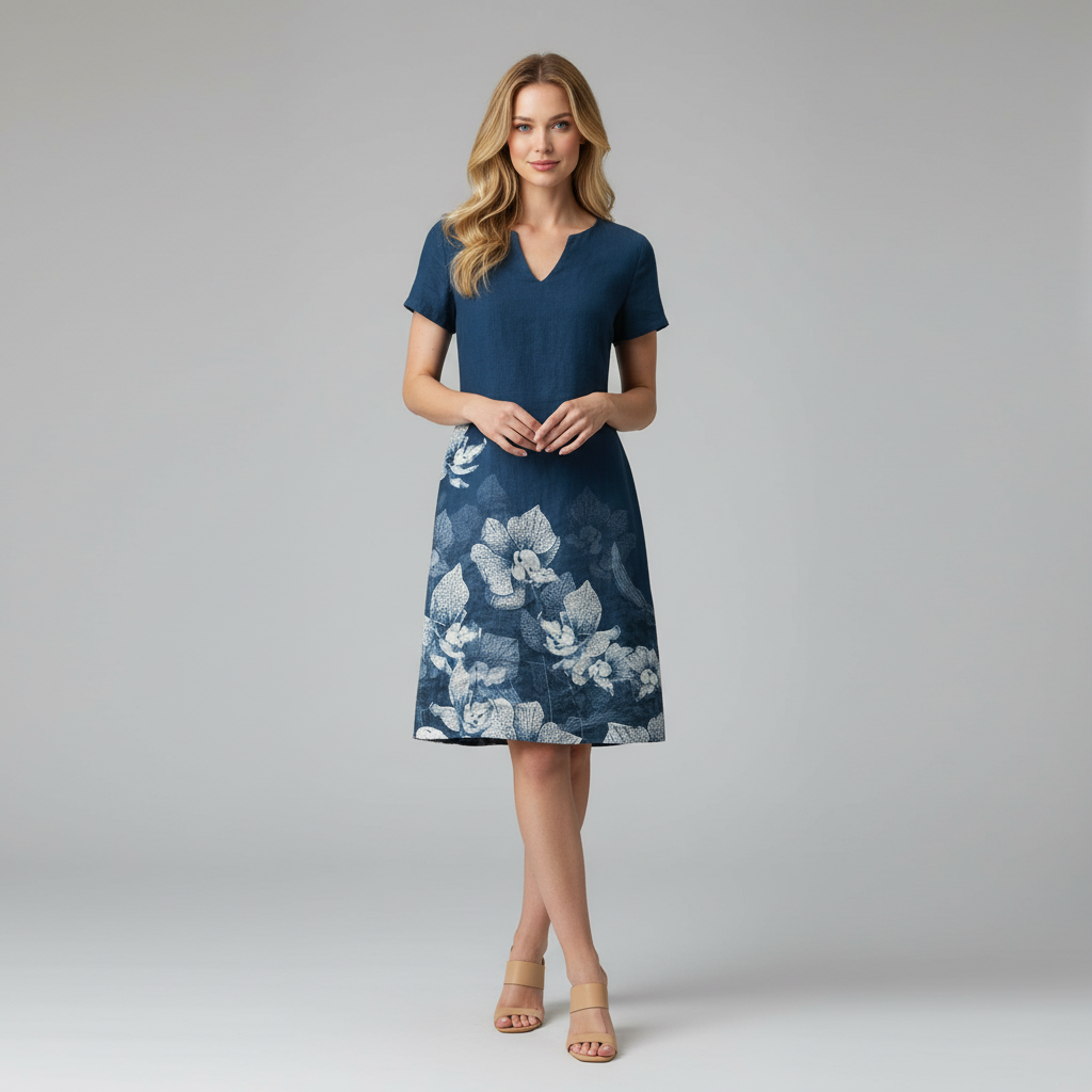 Blumenmuster Sommerkleid | Damen Mini Kleid