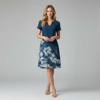 Blumenmuster Sommerkleid | Damen Mini Kleid