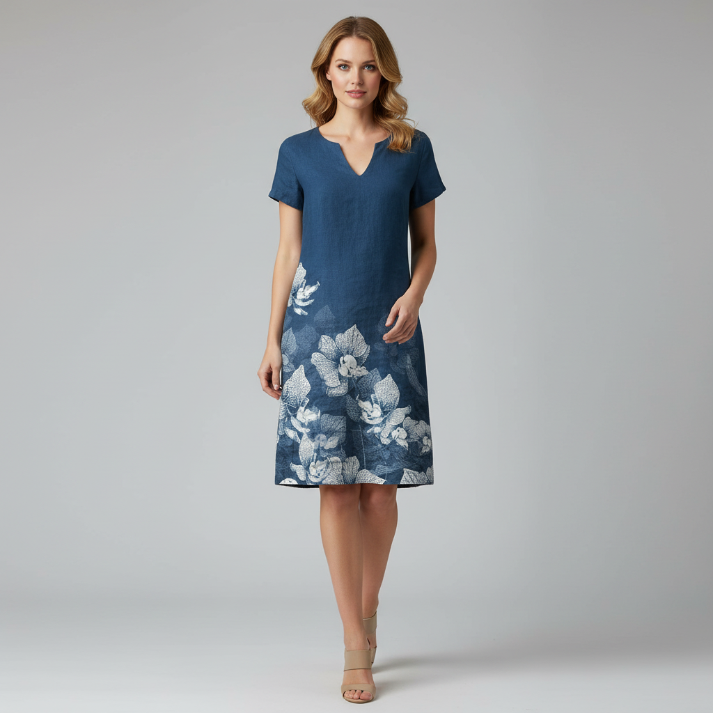 Blumenmuster Sommerkleid | Damen Mini Kleid