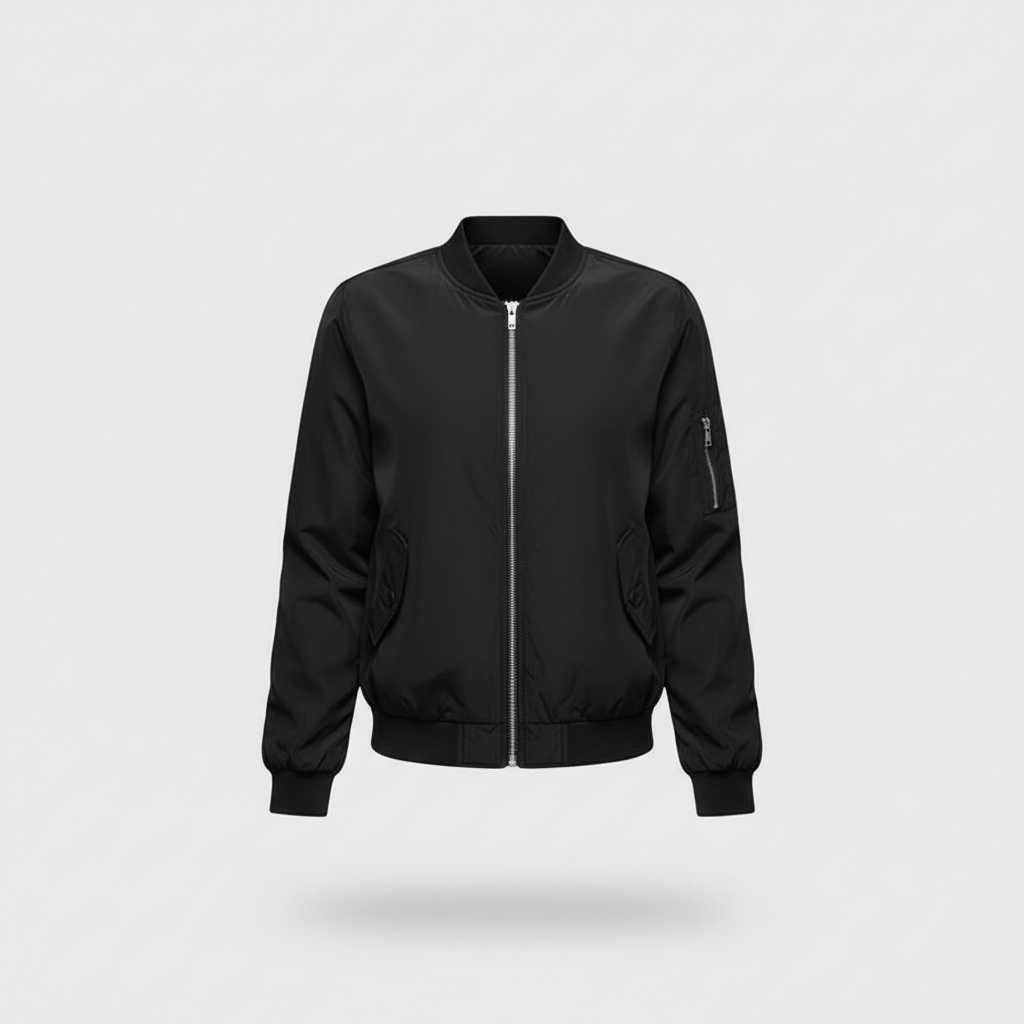Damen Bomberjacke | Sportliche Kurzjacke mit Reißverschluss