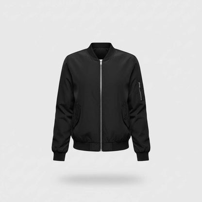 Damen Bomberjacke | Sportliche Kurzjacke mit Reißverschluss