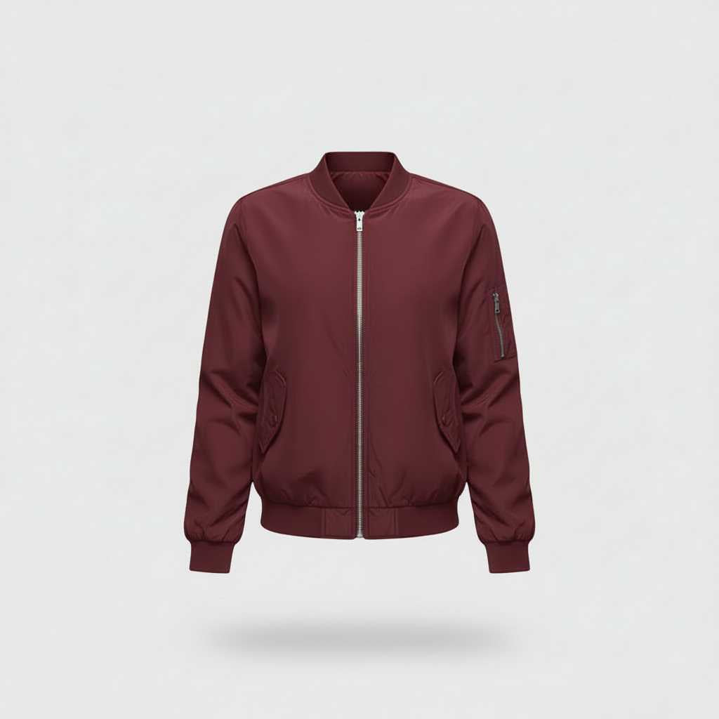 Damen Bomberjacke | Sportliche Kurzjacke mit Reißverschluss