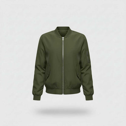 Damen Bomberjacke | Sportliche Kurzjacke mit Reißverschluss
