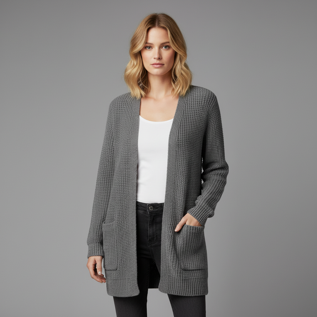 Lange Strickjacke Damen | Gemütlicher Winterstyle