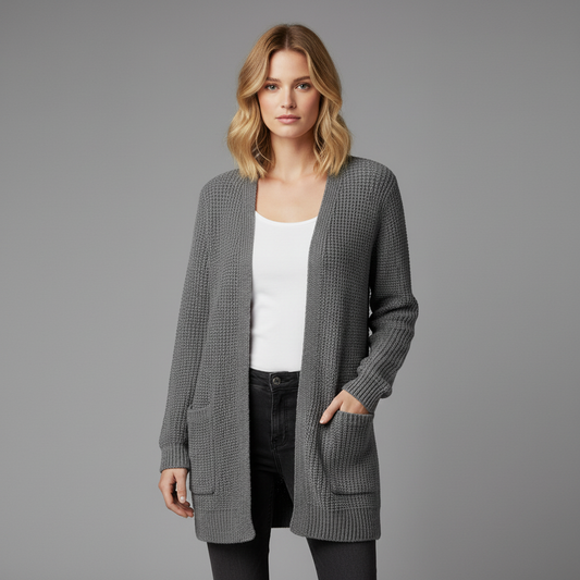 Lange Strickjacke Damen | Gemütlicher Winterstyle