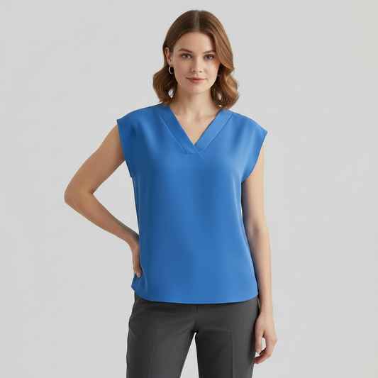 Moderne Sommerbluse Damen | V-Ausschnitt